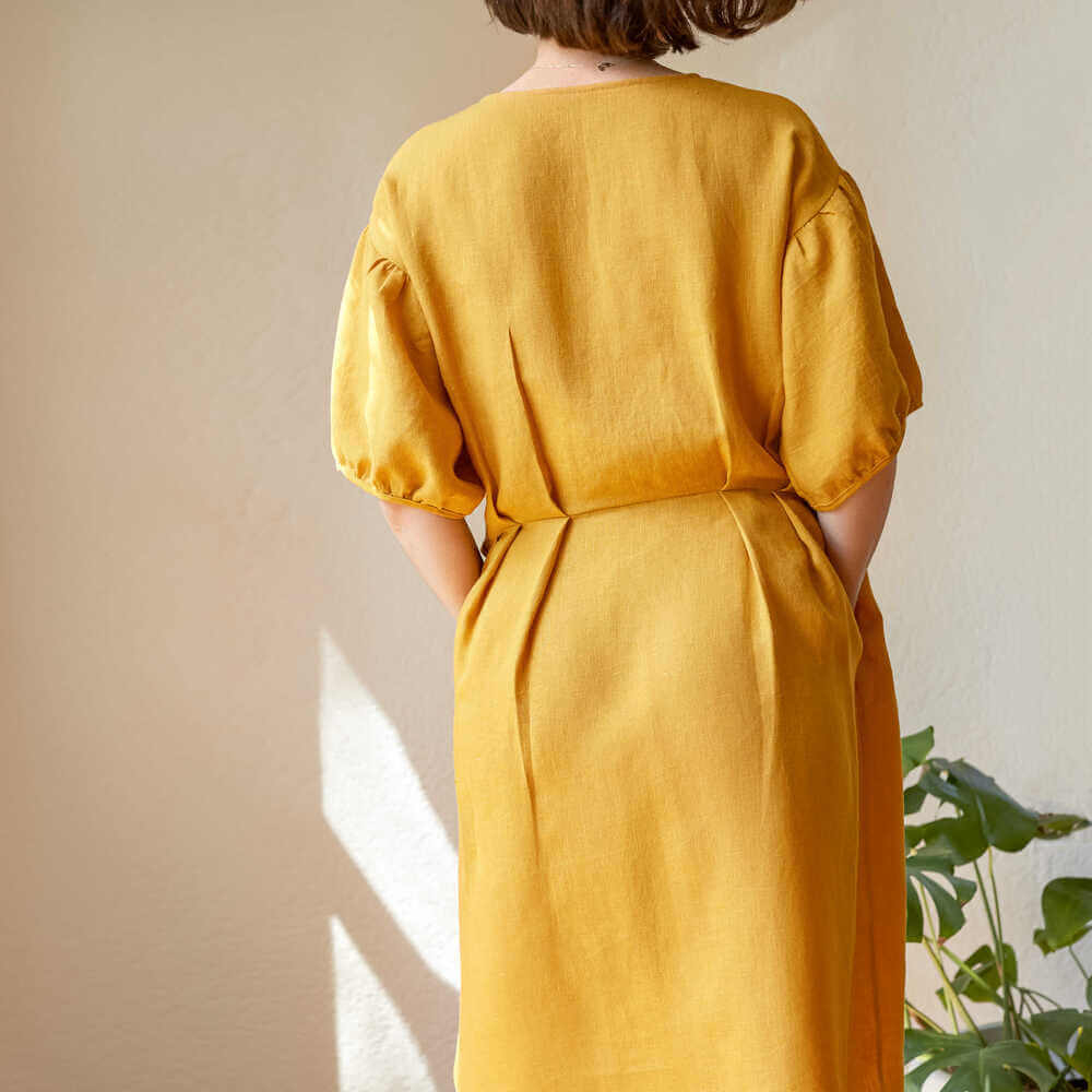 Anna Rose — Knife Pleated Button Up Dress, Type - PDF